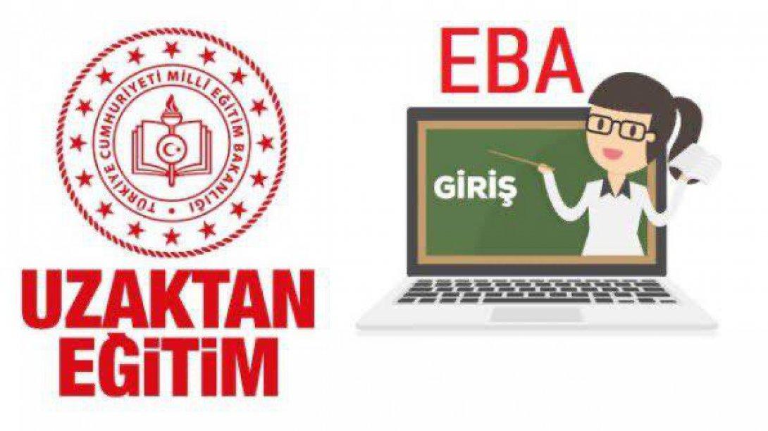 EBA Canlı Ders Programı, Uzaktan Eğitim Web Sitesi ve Aileler İçin Uzaktan Eğitim Tavsiye Videosu Hazırlanmıştır