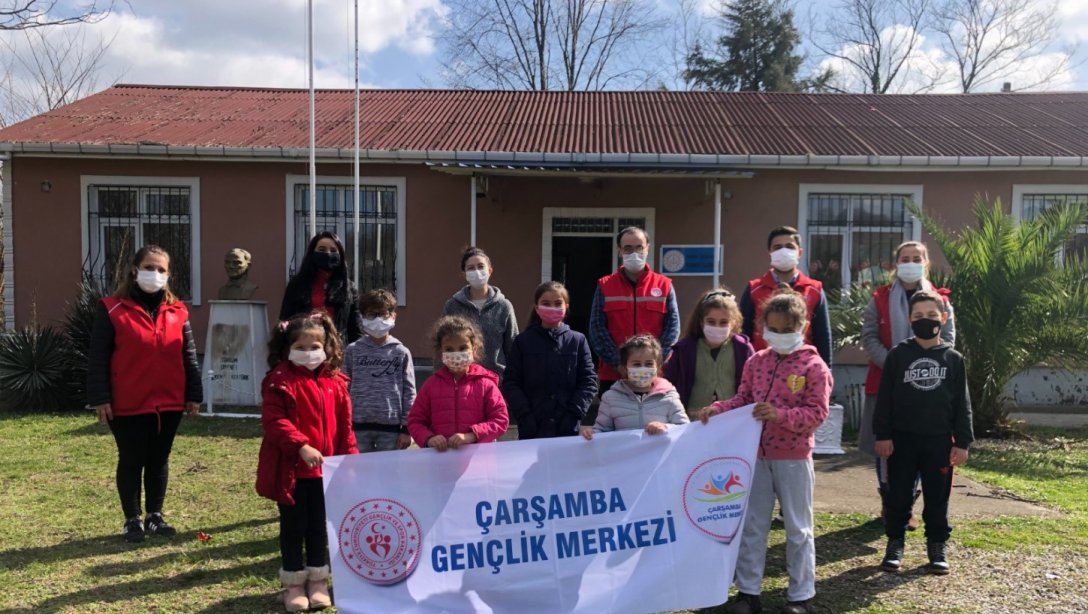 Çarşamba Gençlik Merkezi Gönüllülerinden Kumköy İlkokulu'na Ziyaret