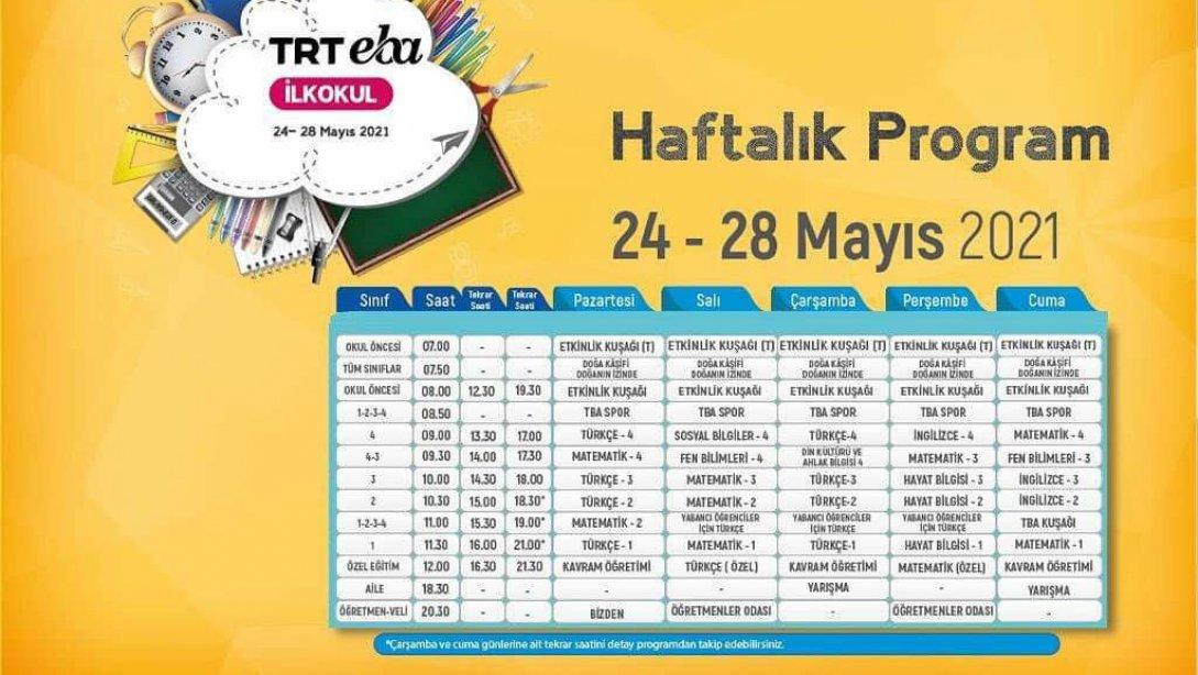TRT EBA TV'de Yeni Haftanın Programı Yayınlandı (24 - 28 Mayıs 2021)